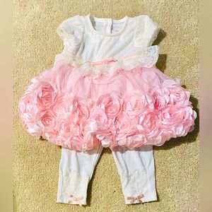 Nannette Baby Fancy Dress with Matching Leggings
